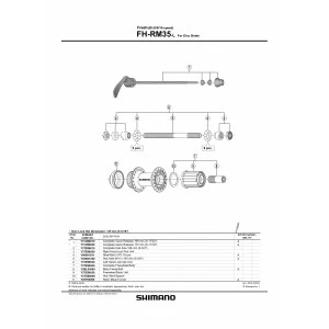 1 Corps De Roue Libre SHIMANO Y3TE98050 FH-RM35 Freewheel Body Unit 2 1 Corps De Roue Libre SHIMANO Y3TE98050 FH-RM35 Freewheel Body Unit – Image 2