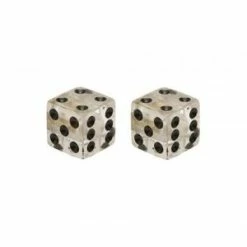 2 Bouchons De Valve TRIK TOPZ Dé Caps Shrader Translucide & Noir