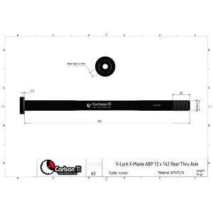 Carbon-Ti Axe De Cadre CARBON TI X-Lock X-Maxle ABP 192mm ((Trek, Devinci Split Pivot)) 3 Carbon-Ti Axe De Cadre CARBON TI X-Lock X-Maxle ABP 192mm ((Trek, Devinci Split Pivot)) – Image 3