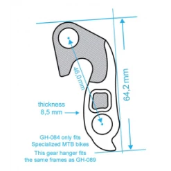 Marwi Patte De Dérailleur GH-084 SPECIALIZED VTT Epaisseur 8,5mm / Hanger / Schaltauge 5 Marwi Patte De Dérailleur GH-084 SPECIALIZED VTT Epaisseur 8,5mm / Hanger / Schaltauge -PERIPHERIQUES Soldes Magasin patte de derailleur gh 084 specialized vtt epaisseur 85mm hanger schaltauge 2
