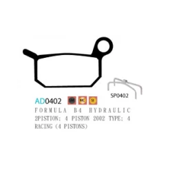 Plaquettes ASHIMA AD0402-SM Semi Metal FORMULA B4 B4 PRO 4 RACING EXTREME -PERIPHERIQUES Soldes Magasin plaquettes ashima ad0402 sm semi metal formula b4 b4 pro 4 racing extreme 1